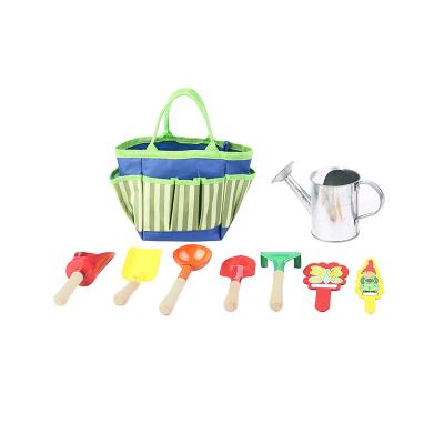 China Cute Professional Stainless Steel Child Set Household Gardening Tool Kit With Bag for sale