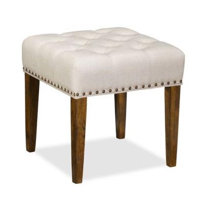 China Los muebles caseros tapizaron el taburete de cuero empenachado Nailhead 48*48*48 cm de Ottoman en venta