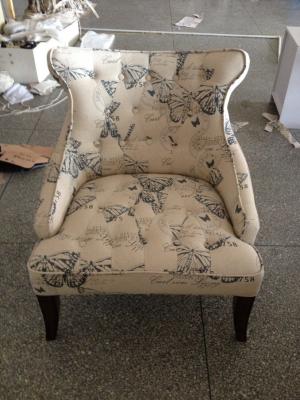 China Luxury Custom Wooden Frame Fabric Tub Living room Hotel  Accent Chairs for sale