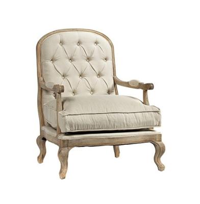 China French Classic Antiqued accent chair french provincial wooden living room chair en venta