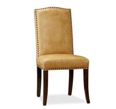 China Fashionable Europe Style Upholstered Leather Dining Chair 51*57*98 Cm for sale