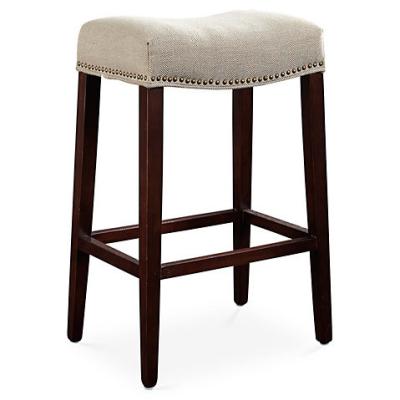 China Dining Room Fabric Wooden Upholstered Bar Stools Counter Stools for sale