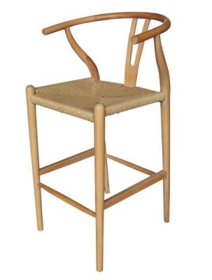 China Antique Vintage  Dining Room Wooden Kitchen Bar Stools With Backs for sale