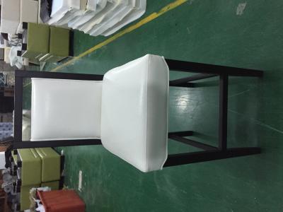 China White Washed / Brushed PU Leather Wooden Upholstered Bar Stools With ITS / EN12520 for sale