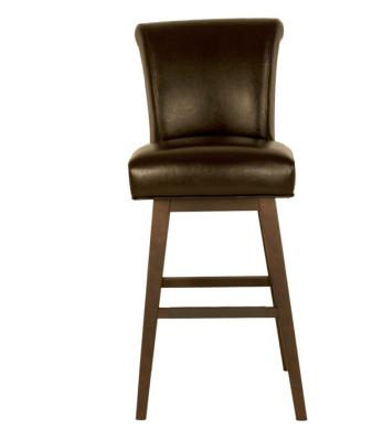 China American Country Style Wooden Upholstered Bar Stools Swivel Barstool for sale