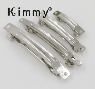 China Eco Frienday Silver French Barrette Hair Clips Clips For Girls Wedding And Bridal Hair Accessories DIY for sale