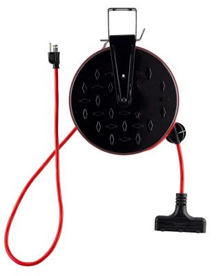 China Industrial Retractable Rope Reel With 3 Electrical Outlets for sale