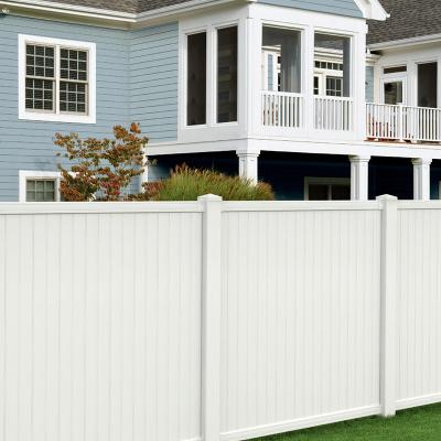 China Easily Assembled Cheap White Vinyl Fence Parts Garden 8ft PVC Vinyl Fence Panels for sale