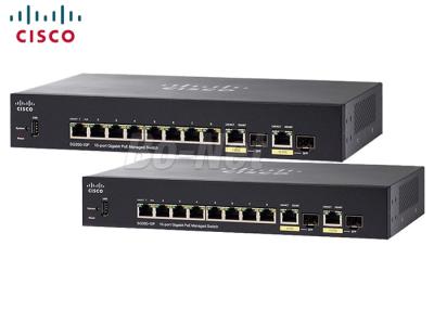 China POE Beheerde Cisco-Laag 3 Gigabit-Schakelaar 10 Haven sg350-10p-k9-CN 2 de Minigbic Havens van Combo Te koop