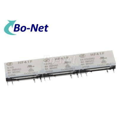 Китай Реле регулятора мощности 24v PIN 30VDC 6A 5 Hongfa HF41F-5-ZS продается