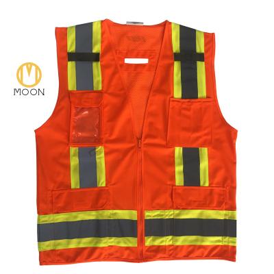 China Hi Geologist Reflective Polyester Mesh Foam Reflective Vest High Vis Vis Construction Vest Reflective Logo Printed Safety for sale