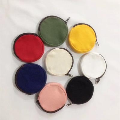 China NATIONAL In Stock Small Round Shape Canvas Coin Pouch for sale