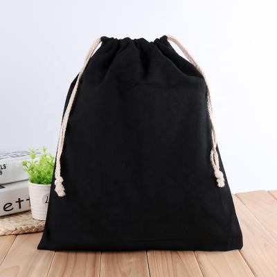 China White Black Reusable Drawstring Cotton Folding Organic Product Bags for sale