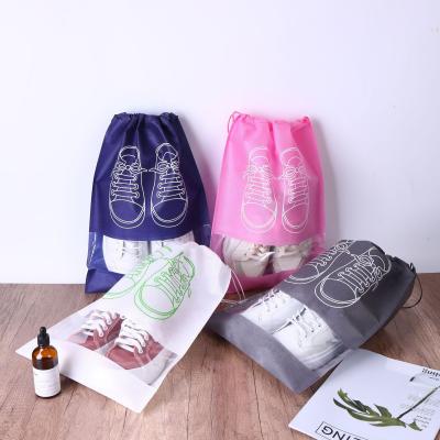 China New Disposable Customized Large Sizes Nonwoven Shoes Bag With PVC Window for sale