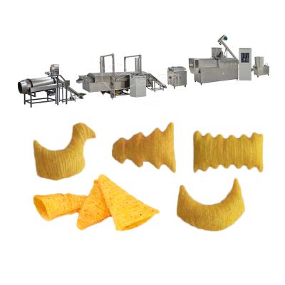 China Automatic Production Frying Crispy 3d Corn Bugles Pellets Fried Chips Snacks Machine Production Line Bugles Making Extruder Machine for sale