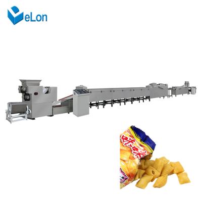 China Food Processing Machine Fried Wheat Snacks Mimi Strip Snacks Deep Frying Machine Snacks Production Line for sale