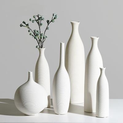 China Modern Art Home Decoration Living Room Tabletop Ceramic Flower Vase Ceramic Flower Vase Eco-friendly for sale