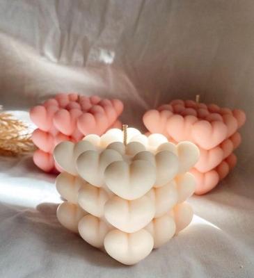 China BEESWAX Aromatherapy Scented Home Candle Fragrance Decoration Bubble Candle Heart Bubble Candles for sale