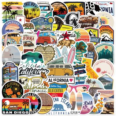 China New Product Diy Sticker Huibang 50 California Graffiti Stickers Luggage Decorative Water Cup Waterproof Border Wholesale for sale