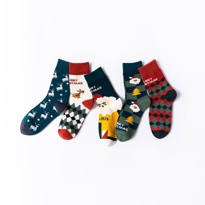 China Other Fashionable Couples Socks Christmas Autumn Stockings and StockingsWind BreathableC9003 Winter Couples Mid Calf Sweat-absorbent for sale