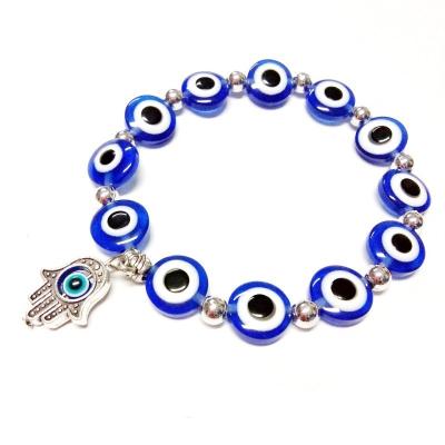 China 2022 New Vintage Fashion Muslim Fatima Devil's Eyes Ornament Blue Eyes Bracelet Wholesale for sale