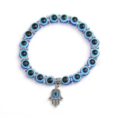 China 2022 Huibang Bohemia Vintage Romantic Popular Eye Ornament Pendant Bracelet 8mm10mmblue Eyes Bead Bracelet for sale