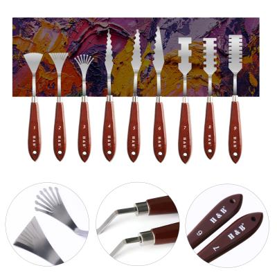 China Popular Customized Artist Palette Knife Shaped Knife Set for sale