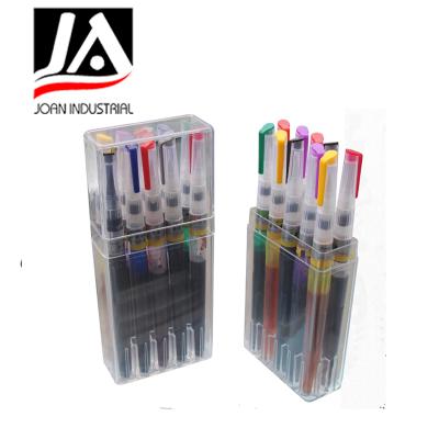 China Watercolor Paint Or Artwork Inks 10pcs Hair Water Color Brush Water Based Packing Nylon Pen for sale