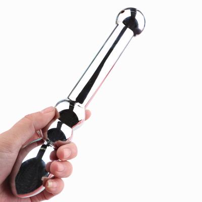 China Stainless Steel Metal Ball Hand Held Anal Plug Expander Backyard Toy Husband and Wife Bed Anal Flirt Toy for sale