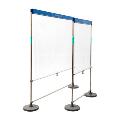 China Portable Temporary Modular Square Booth Installation Reusable Quick PVC Isolation Screen Movable Screen for sale