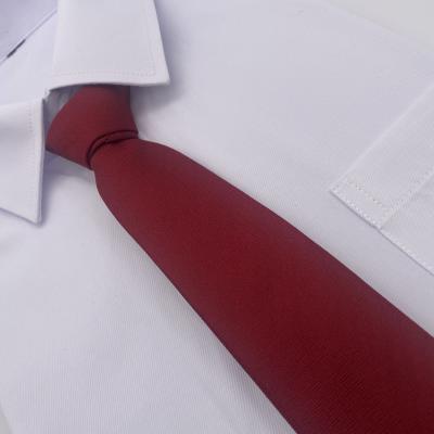 China red colour plain design Silk 100% Handmade Silk Tie 100% Woven Silk Tie for sale