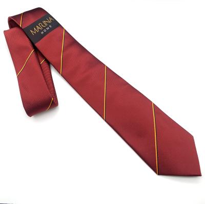 China high quality orange colour jonior middle school logo 100% Handmade Silk tie for sale