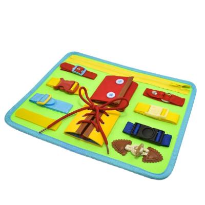 China Early toy 2021 fashion newcomer toddler busy board montessori basic education skills felt busy board for sale