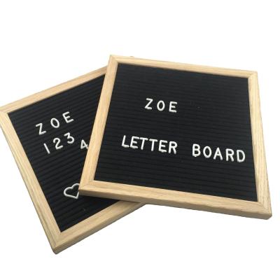 China 2021 New Hot Sale China Letter Notice Board Pine Wood Inch Felt Letter Board 10*10 for sale