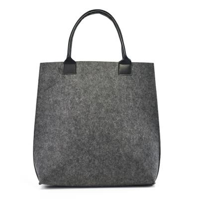 China Fashion Wholesale Custom Polyester Organic Factory Sale Fashion Felt Handbag Felt Shopping Bag for sale