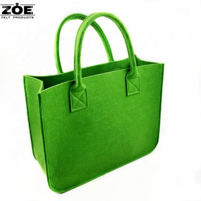 China Custom high quality multi purpose fashion logo handbag organizer purse for women felt handbag woman for sale