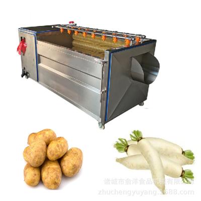 China Vegetable Processing Plant High Quality Fish Brush Clean Cleaning Peeling Washing Machine for Fruits and Vegetables for sale