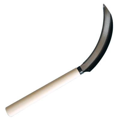 China Factory direct sale unrated harvesting multifunctional smooth sickle blade sickle with wooden handle for sale