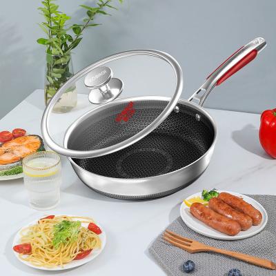 China KOBACH Stainless Steel Sustainable Sauce Pan Cooking Pot Pan Non-Stick Stick Frying Pan Cookware Scratch Resistant Non-Scratch Pan for sale