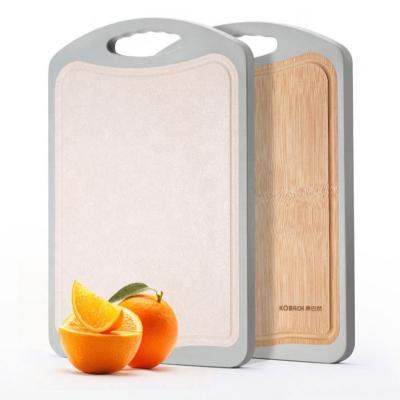 China Sustainable KOBACH Home Cutting Meat Fruit Vegetable Tools Custom Made Bamboo Cutting Board Double Side Chopper for sale