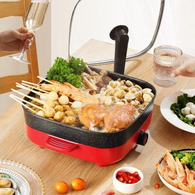 China Easy Operate KOBACH Home Kitchen Cookware Food Cooking Soup Electric Hot Pot Grills Electric Skillet for sale