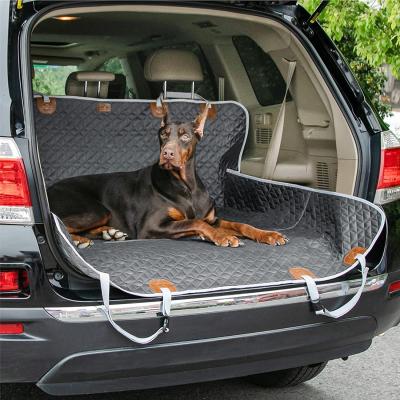 China Black Dog Protector Stocked Car Back Covers Oxford Pet Car Seat Protector Waterproof Dog Back Seat Cover For Car Pet Cushion for sale