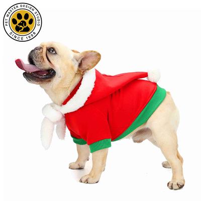 China 2022 Fashionable Stocked Funny Pet Dress Christmas New Pet Clothes Dogs Dress Up Christmas Cats Dogs Costume Pet Hoodie for sale