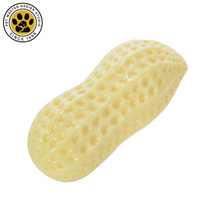 China New Designed Dog's Favorite Peanut Stocked Shaped Dog Toy Durable Organic TPR Squeaky Chew Toys Suitable For Dogs for sale