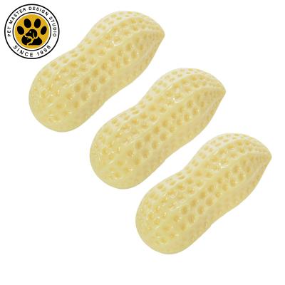 China Unique Yellow Peanut Design Dog Toy Assorted Pet Product Tough Stocked Rubber Chew Toys Wholesale Reasonable Prices for sale