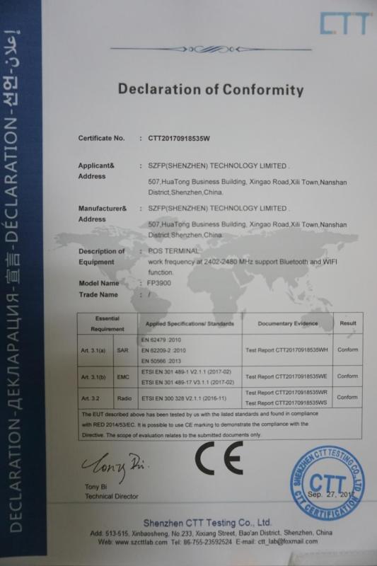 CE - SZFP (Shenzhen) Technology Limited