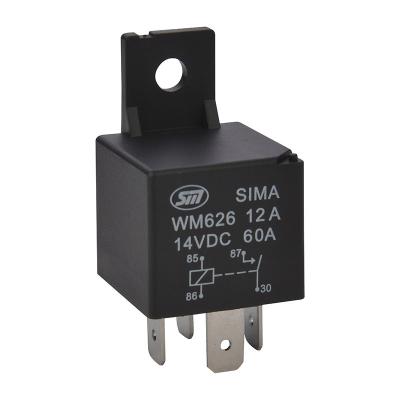 China AG Alloy Auto Relays 4/5 Pin NO/NC Automotive Car Relay With Metal Bracket 40A WM626 for sale