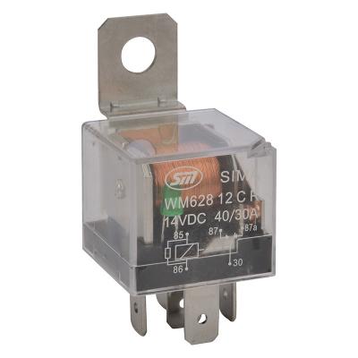 China AG Alloy Auto Relay 4/5 Pin NO/NC Automotive Sealed Relay With LED Light 40A WM628 for sale