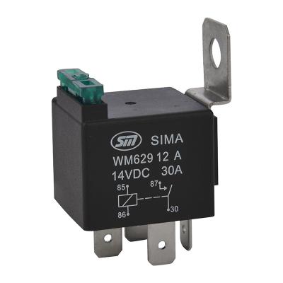 China AG Alloy Automotive Mini Relay 4 / 5 Pin NO / NC Car Relay With 40A Fuse WM629 for sale