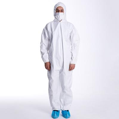 China Breathable pp pe 50bgsm hooded coverall raincoat for sale